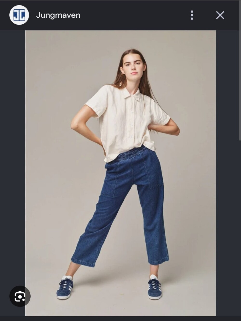 Jungmaven Relaxed Crop Jeans - Deep Blue